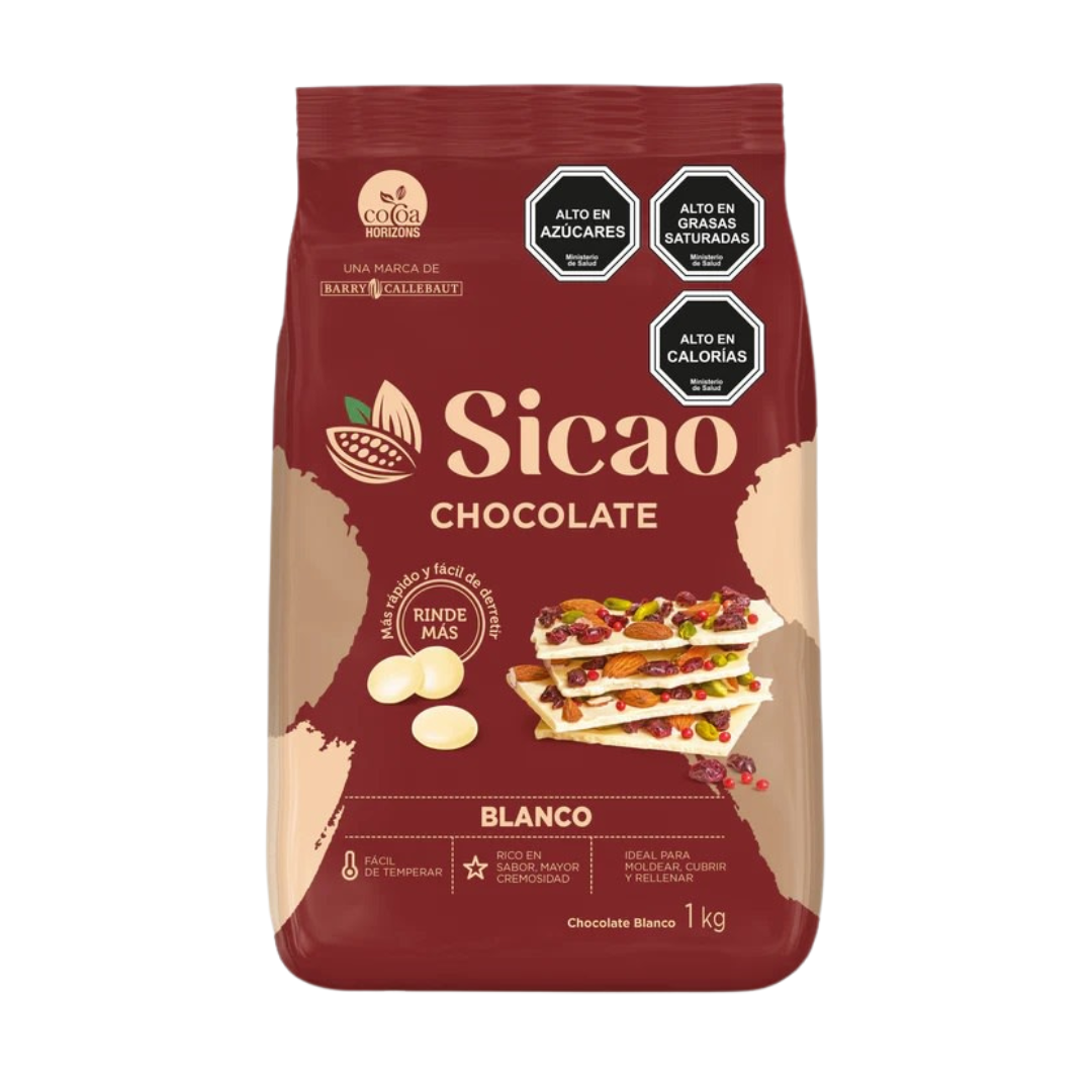 Sicao Blanco 33% Cacao 1 Kilo la casa costa, huevos de chocolate , chocolate fino. cacao chocolate con cacao. premium