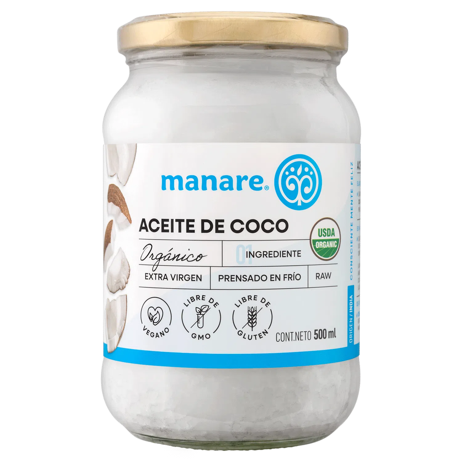 Aceite de Coco Orgánico 500ml Casa Costa