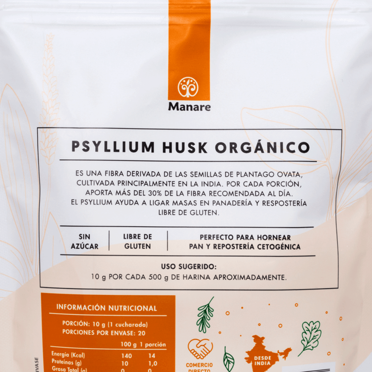 Psyllium Husk Orgánico 200g Casa Costa
